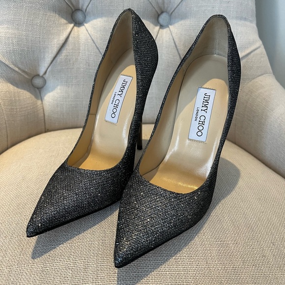 👠JIMMY CHOO Romy 100 Lam Glitter Pumps - Picture 4 of 17